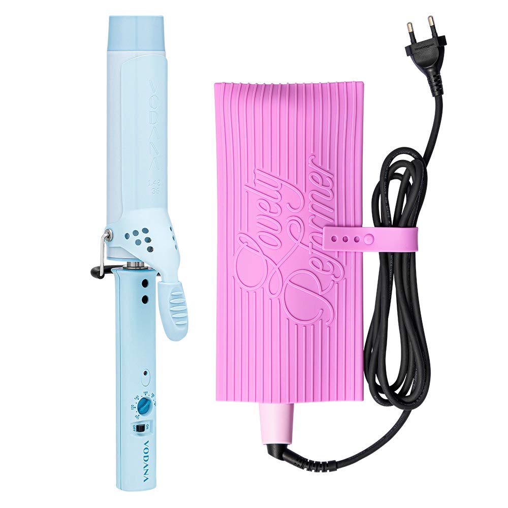 Glamwave Long Curling Iron 36mm Creamy Blue