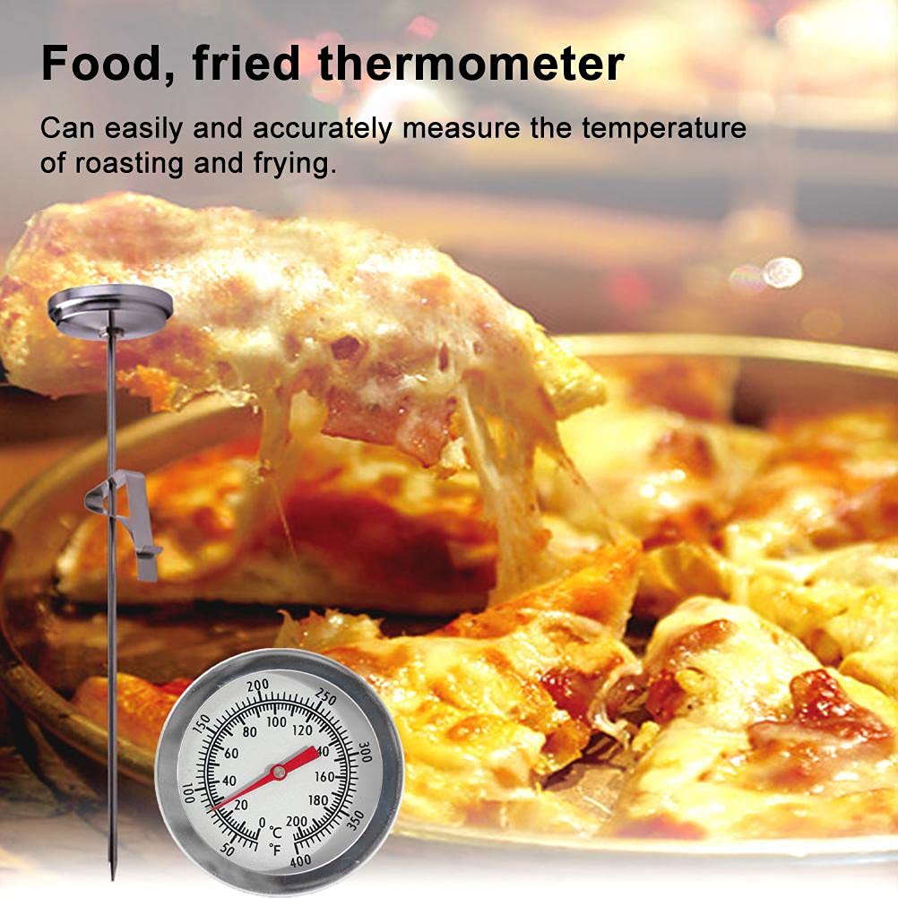 Termómetro de Aceite con Sonda de Acero Inoxidable para Barbacoa, Freír y Pollo Frito