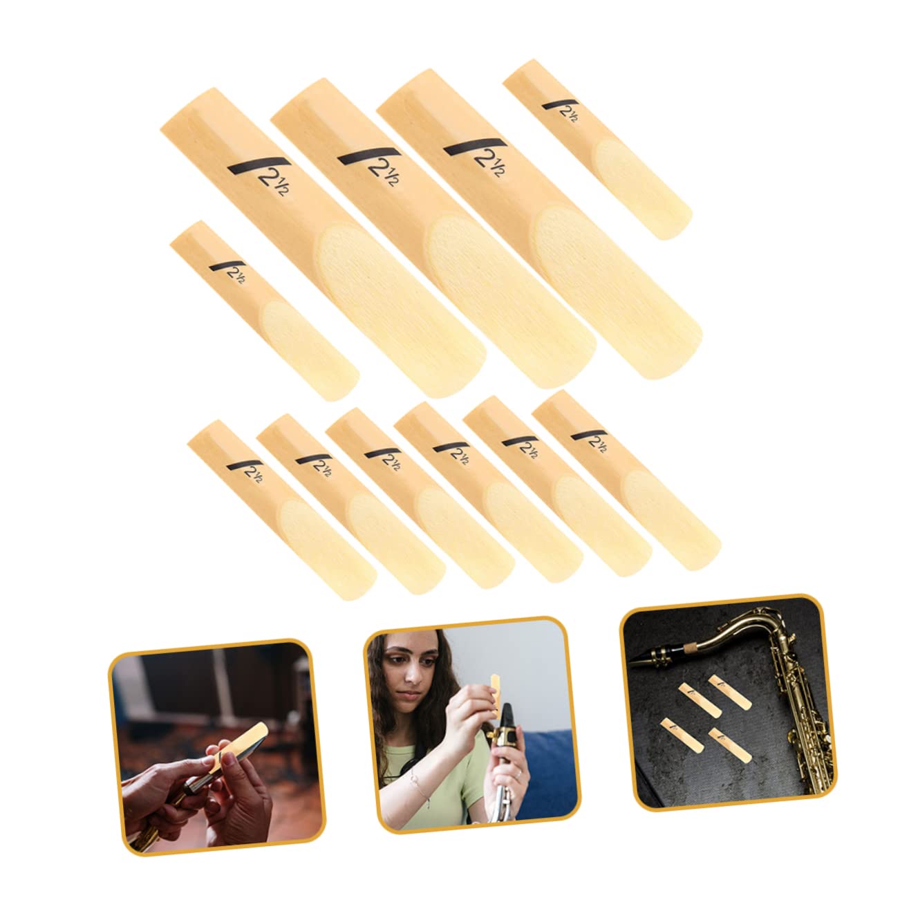 SUPVOX 50pezzi Per Sax Eb Reeds Sostitutivi Morbidezza Accessori Per Per Principianti e Professionisti