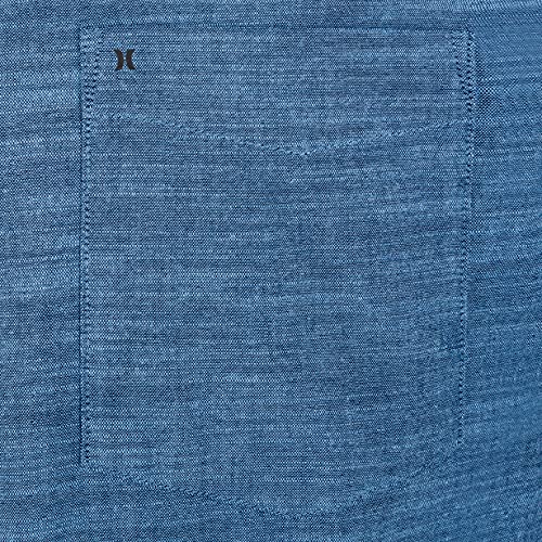 Hurley Mens One And Only Textured Short Sleeve Up Button Down Shirt, Obsidian, X-Large Us #TOP5