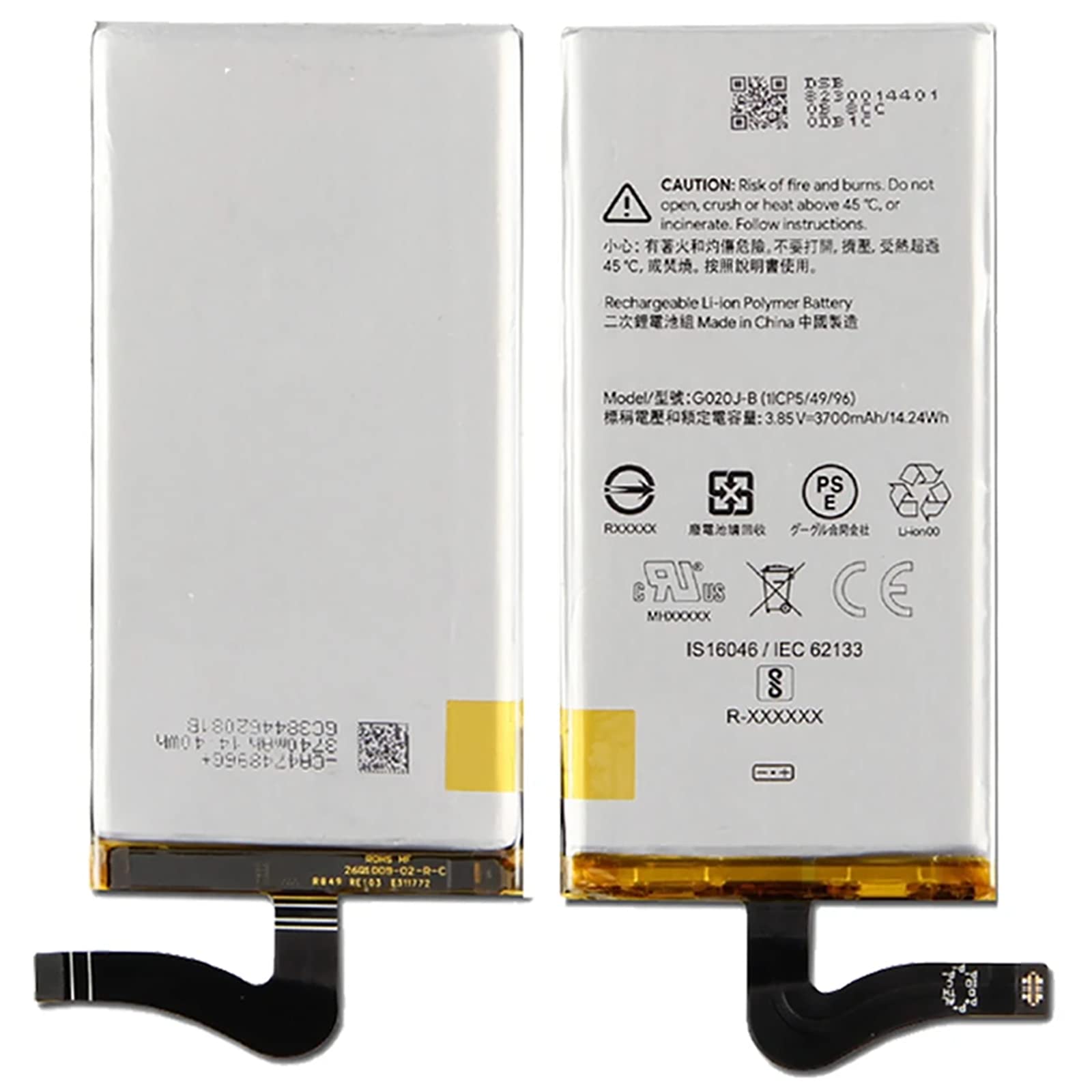 Bateria Cameron Sino Google Pixel 4 XL G020J-B 3600mAh 13.86Wh Li Bateria Cameron Sino Google Pixel 4 XL G020J-B 3600mAh 13.86Wh Li