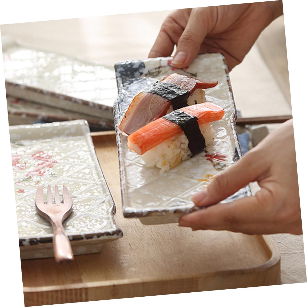 Japanese Style Sushi Plate Set Ceramic Serving Bowl Japanese Plates Japanese Style Dish Shark Design