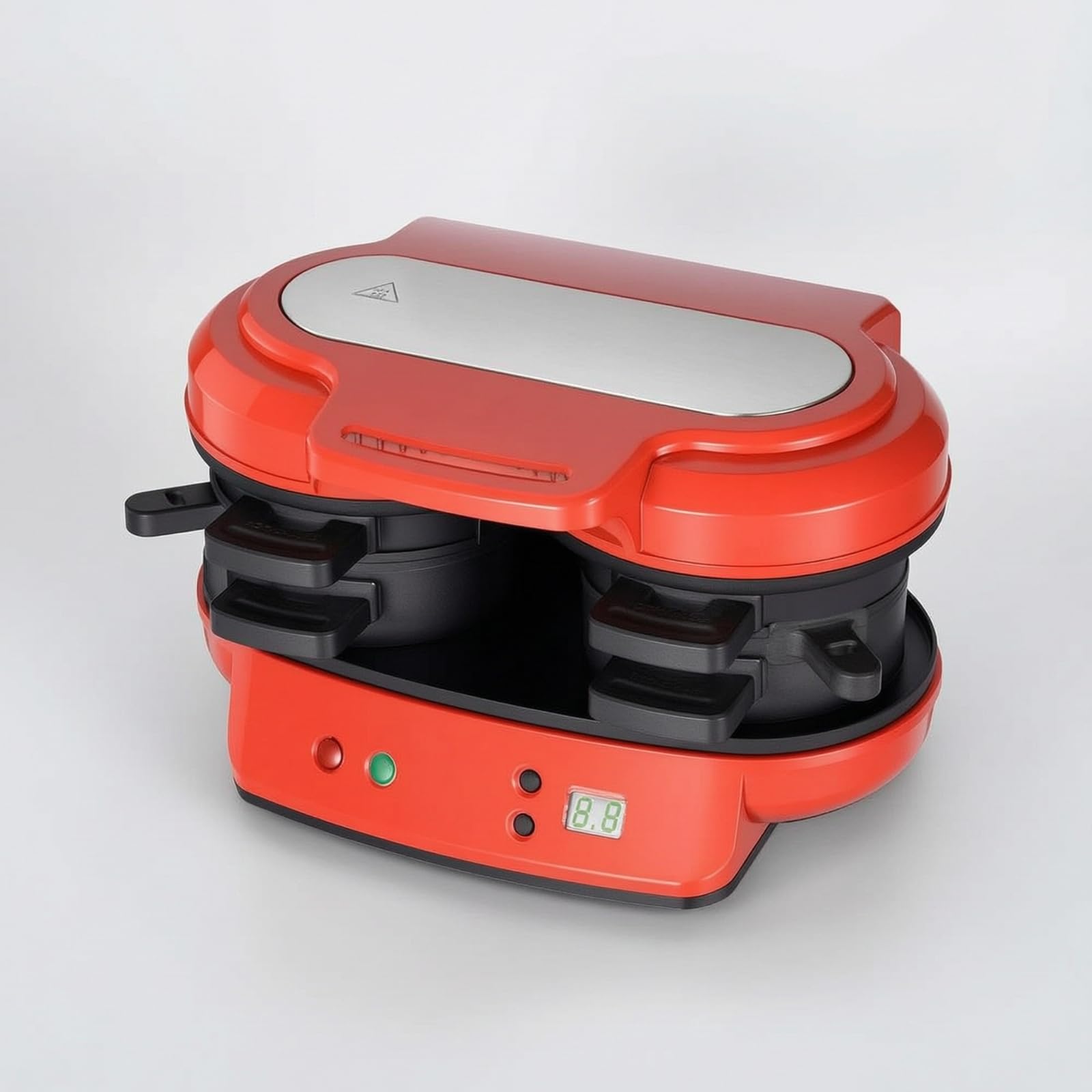 predolo Hamburguesera Eléctrica con Doble Cabezal Eléctrico Parrilla Pequeño Grill para Estudians