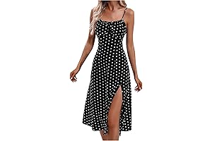 Vestidos de verano con estampado de lunares para mujer 2019