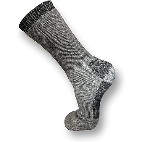 COSHAL® Men’s Merino Wool cushioned thick Heavy-Duty socks for winter warm comfortable breathable outdoor hiking trekking sports thermal Crew Gray Charcoal Sock UK Size 6-11 (Grey ( 1 Pair)) Cover