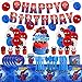 Dekoracja na przyjęcie urodzinowe Spidermana balony 'Happy Birthday' baner ciasto toppery pająk człowiek przyjęcie urodzinowe zastawa stołowa dla dzieci Spidermana festiwal artykuły imprezowe