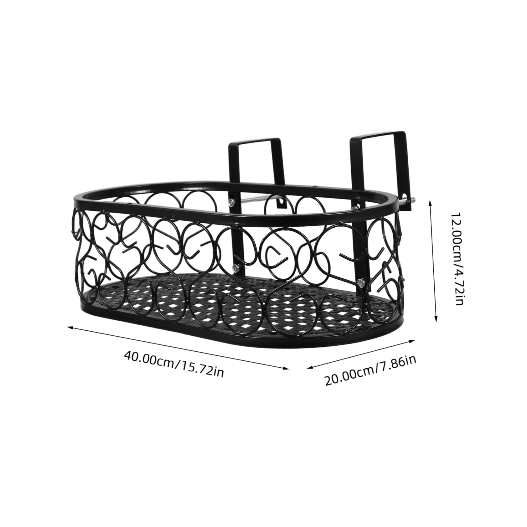 Abaodam Outdoor Balcony Flower Pot Rack Metal Hanging Flower Stand Elegant Patterns