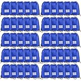 Bolsas con cordón, mochila de cordón a granel, para gimnasio, deportes, bolsa de cincha, azul real, clásica