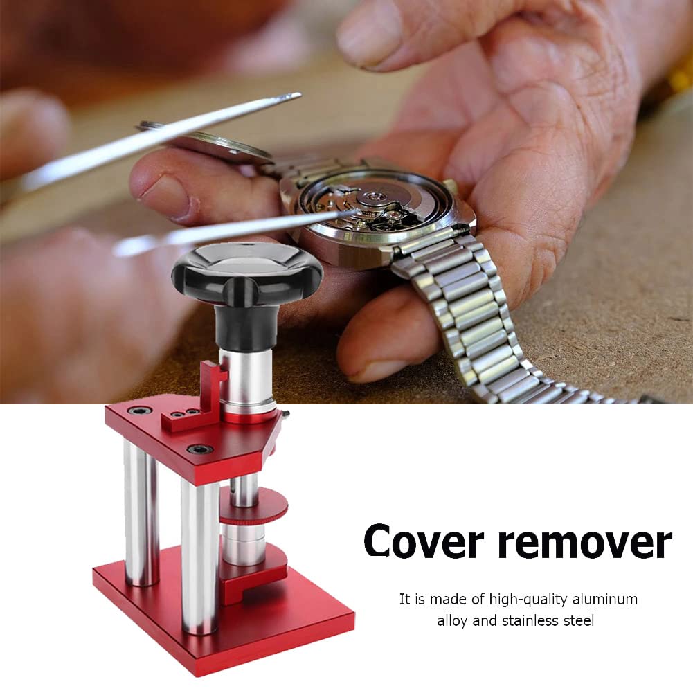 Herramienta de reparación de relojes, máquina de prensa de cubierta trasera para bisel y funda, dispositivo de tapado de alta precisión para reparación de relojes, suministros esenciales para