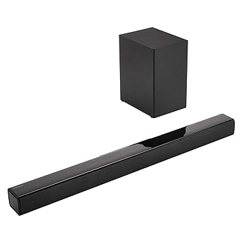 Panasonic Slim Soundbar with Wireless Subwoofer, Black