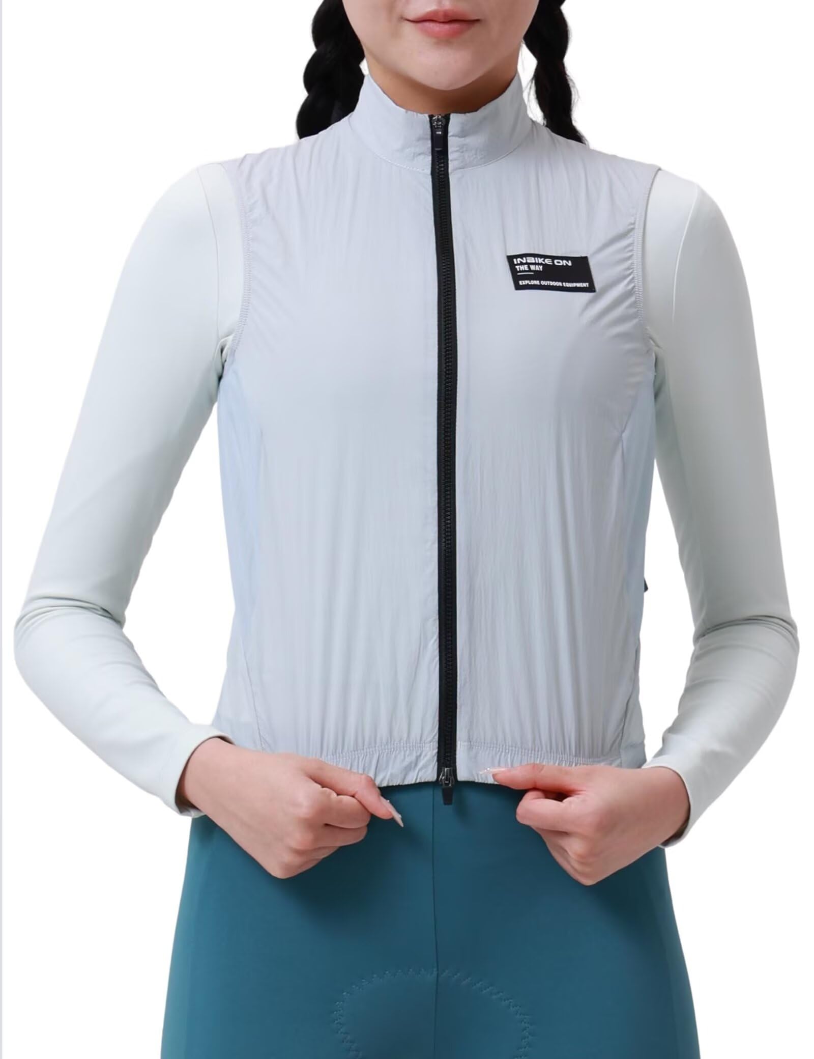 INBIKE Womens Cycling Vest Lightweight Windproof Sleeveless Cycling Jacket for Women Bike Vest For Cycling Hiking Running