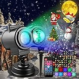 Halloween Christmas Projector Lights, 2-in-1 Ocean Light Projector with 16 Slides Patterns & 10 Wave...