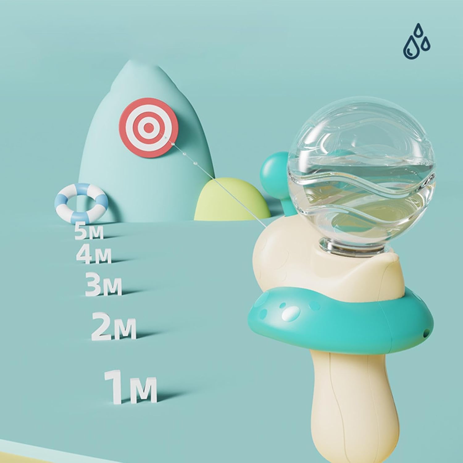 Water Shooters for Kids,Snail Shape Pool Sprinkler | Portable Electric Toy Sprinkler for Swimming Pool Camping Vacation