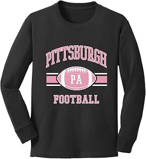 Breast Cancer Awareness American Football Team Fan City Youth Longsleeve Shirt