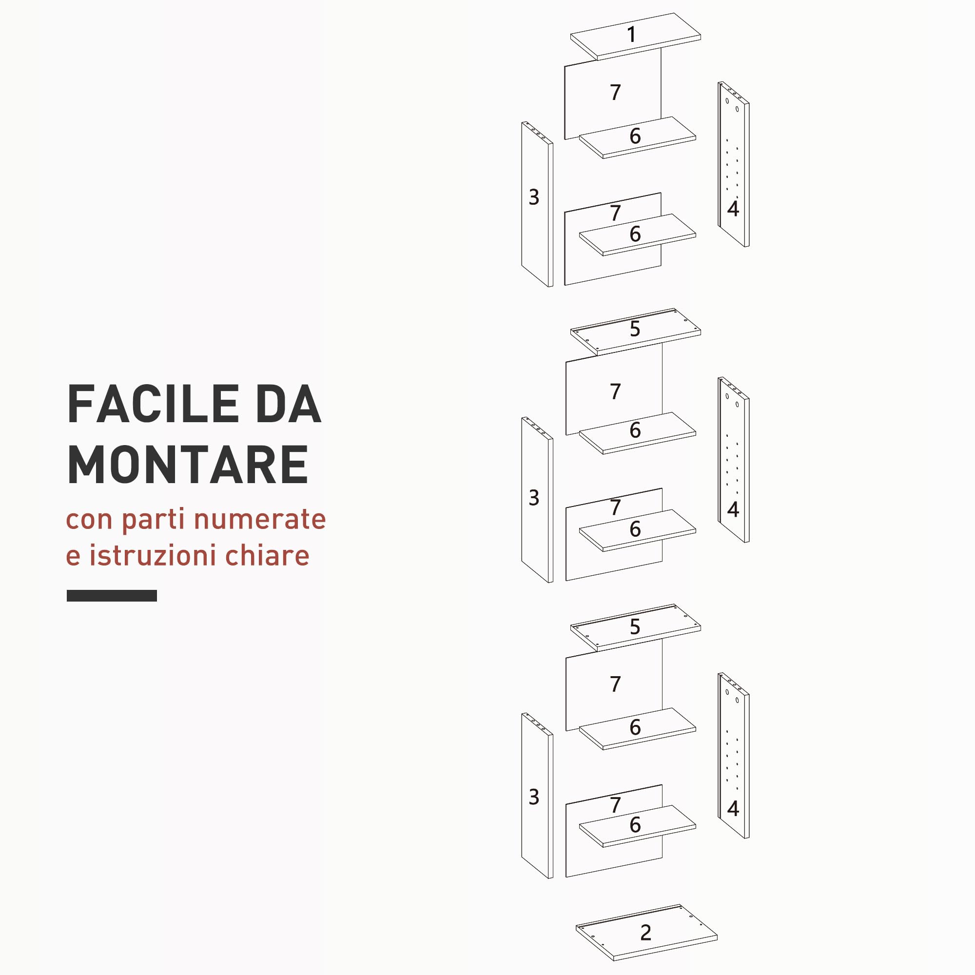 HOMCOM Mobile Porta CD con 6 Ripiani Regolabili, Scaffale Porta 260CD/120DVD Salvaspazio in Legno, Mobile Portacd con 9 Scomparti, per Soggiorno, Camera da Letto, Ufficio, 33x24x140 cm, Bianco