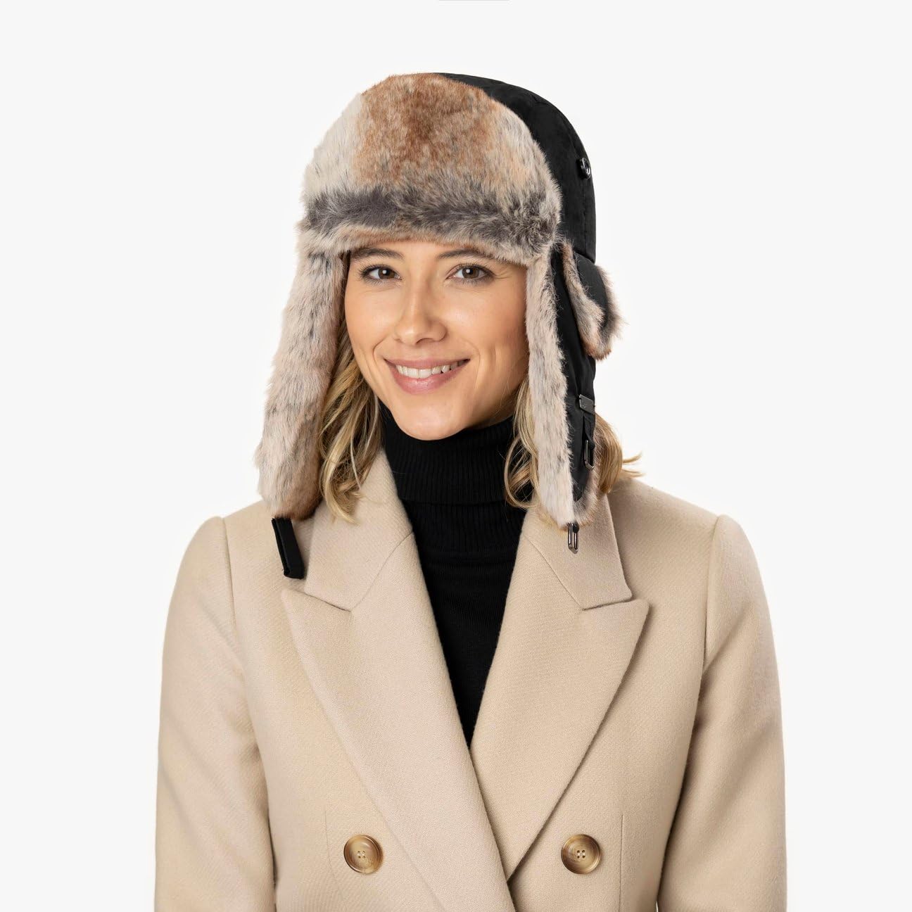 Barts Kamikaze Bonnet Hiver Aviator Casquette d'aviateur Bonnet de Trappeur Chaud doublé Oreillettes