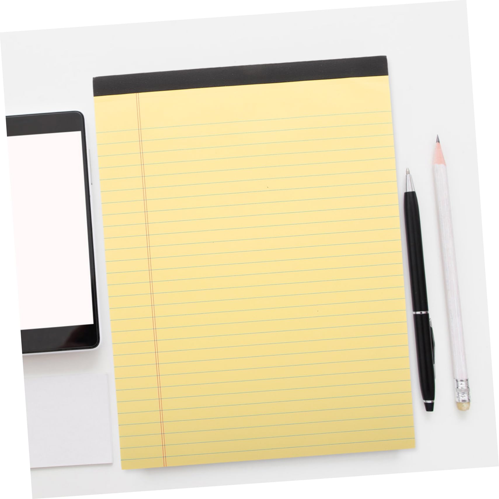 Blocco Appunti a Strappi A4 Giallo 6 Pezzi, Pagine Rigate | Layout a Sezioni, Carta Pasta di Legno, per Lavoro e Studio, Formato 214×295mm