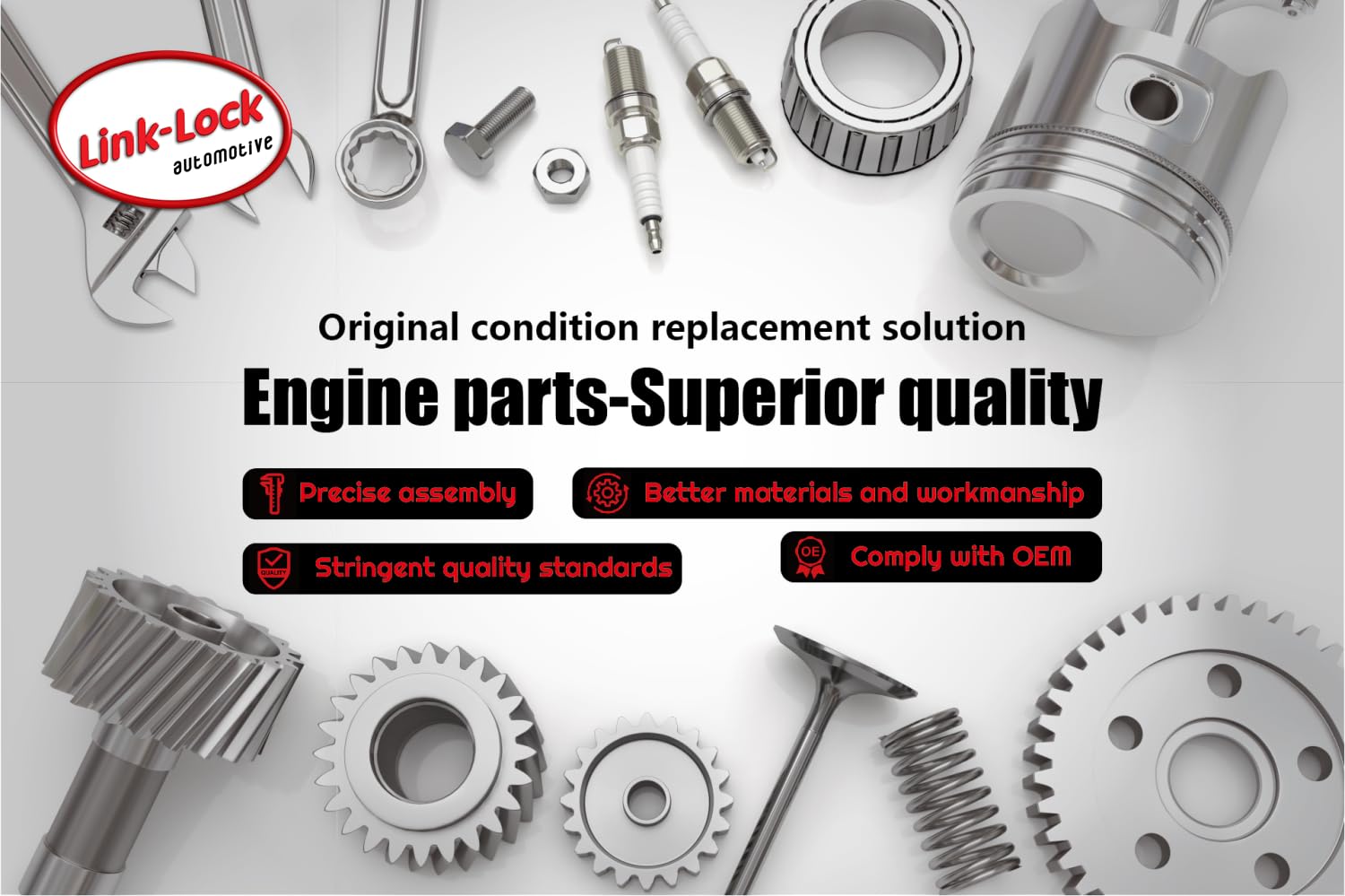 Crankshaft Main and Connecting Rod Bearing Set A2710380110 2710380110 for Mercedes-Benz M113 M270 M271 M274 A180 A200 A45 B180 B200 CLA45 CLK200 CLS260 C180 C200 E200 E260 GLA45 GLC300