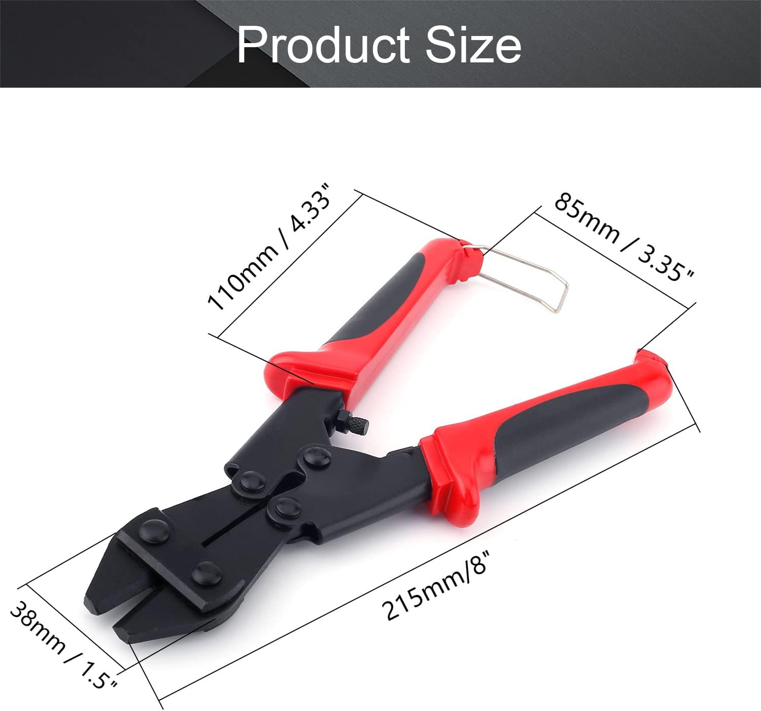 Utoolmart 8 Inches Wire Cutter, Wire Bolt Cutters,Side Cutting Diagonal Pliers, Manganese Steel,Hand Tool with Comfort Grip 2pcs