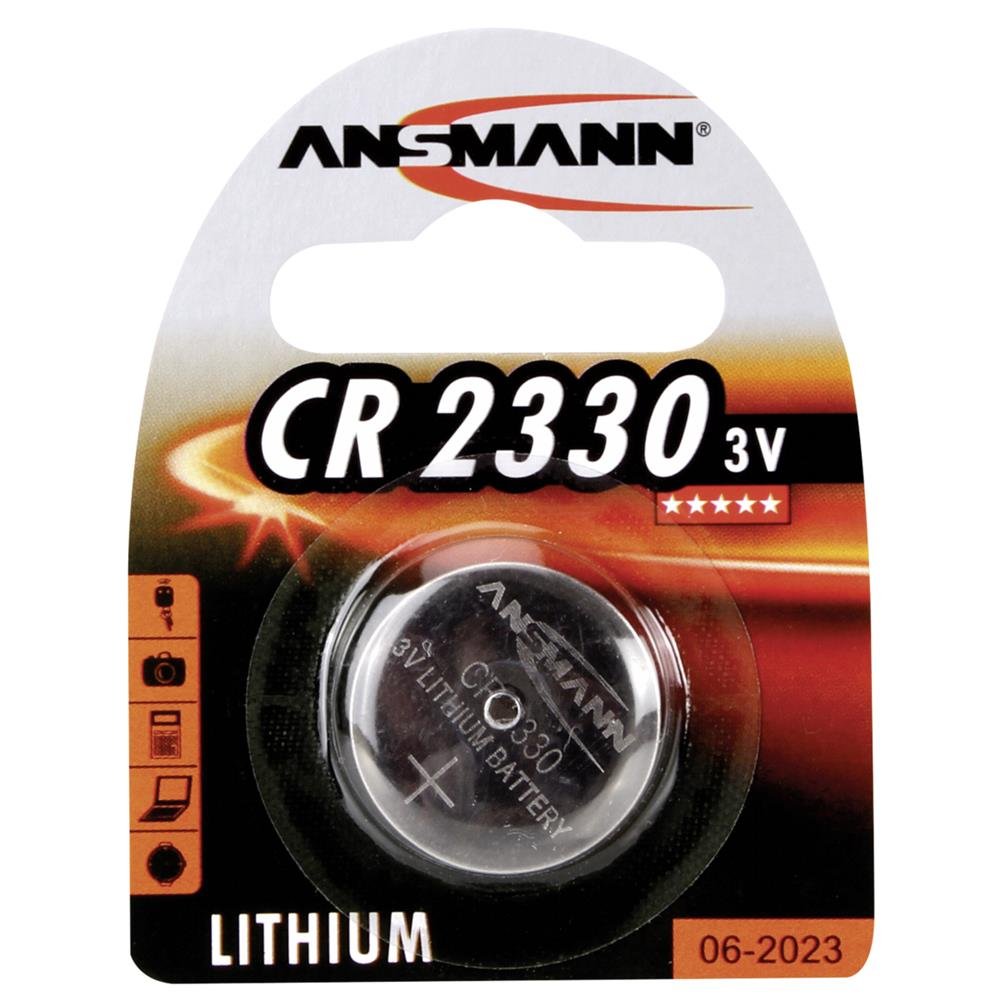 Ansmann CR2330 Coin Battery, 3V, 23mm Diameter