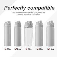 Vista 4 de 4 tapones de repuesto compatibles con Owala FreeSip de 24 onzas, 32 onzas, junta superior de tapa de botella de agua para Owala de 16/19/24/32/40