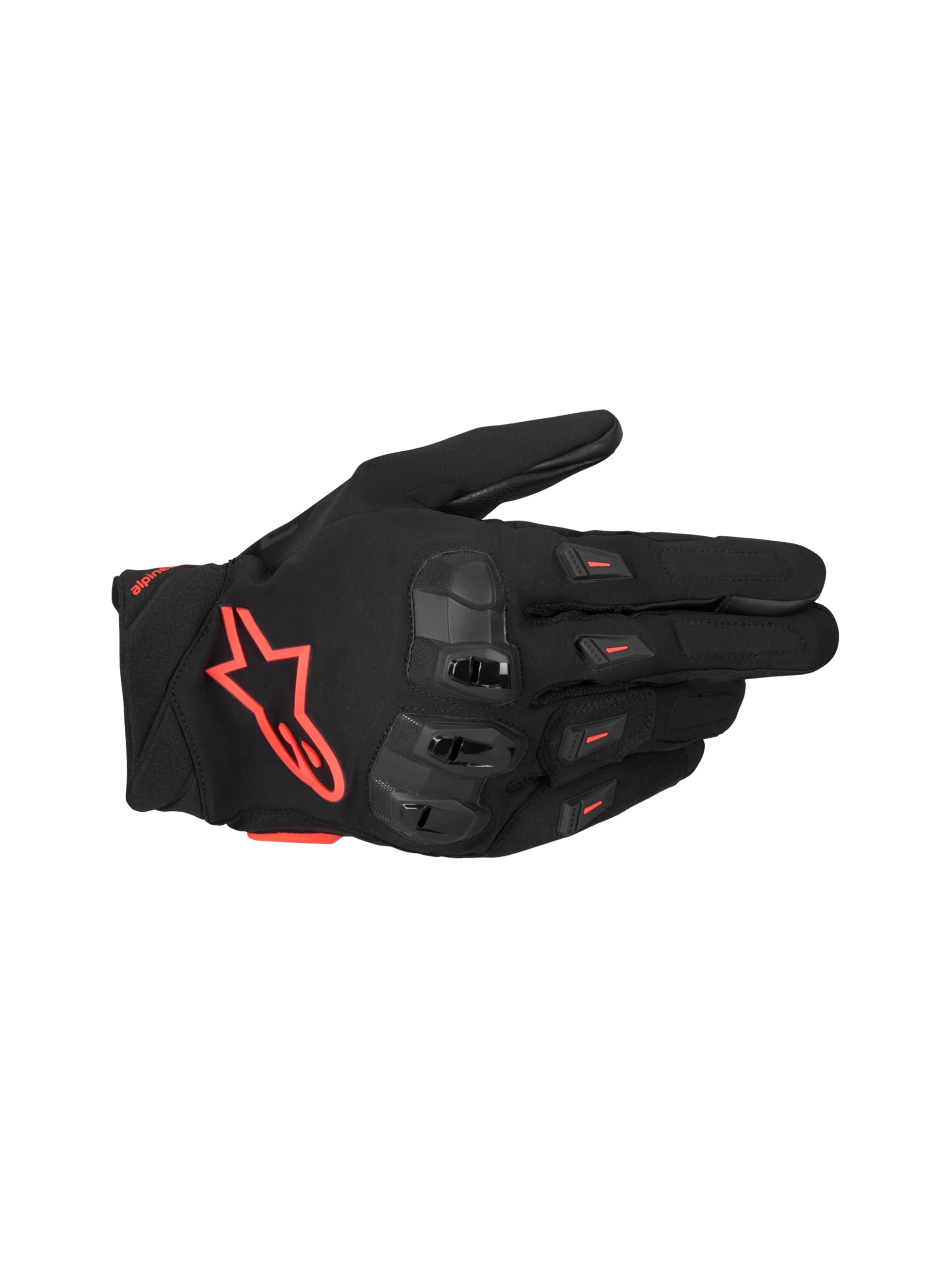 Alpinestars Guantes SP X 3, conducción deportiva, protección avanzada y comodidad, compatibles con pantalla táctil, XL, negro / rojo flo