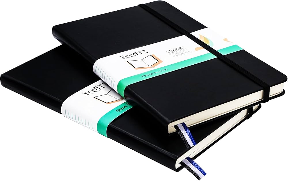 黒のA5ハードカバー100ページノート Amazon | ドット方眼ノート