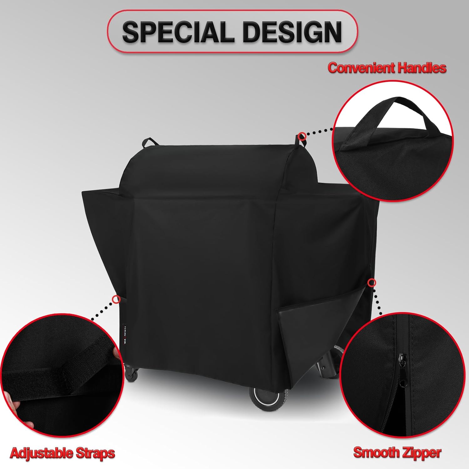 Grill Cover for Traeger Ironwood 885, Waterproof Full-Length Pellet Grill Cover for Treager Ironwood 885 Series Smoker Grills (BAC513)