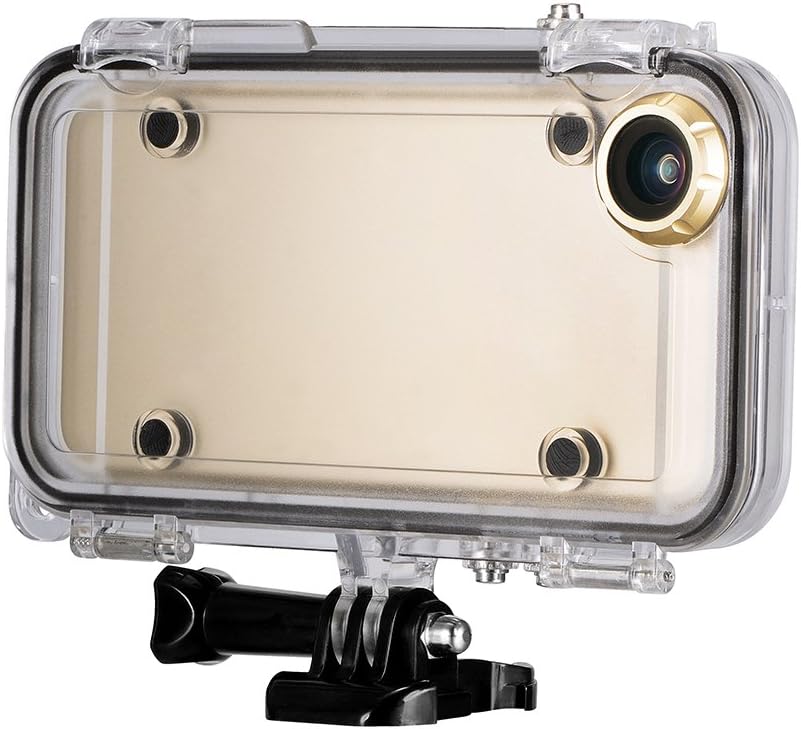 Extreme Sports Waterproof Action Case Chase Mount 170 Degrees Wide Angle Lens for Iphone 6 6s 4.7inch Like Action Camera for Swimming Helmet Bicycle [Transparent]