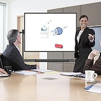 Vista 8 de VIZ-PRO Pizarra magnética móvil de doble cara de 72 x 40 pulgadas, marco y soporte de aluminio negro, con 3 borradores secos