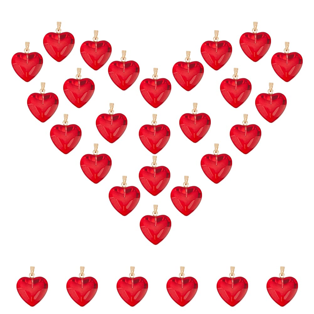 Ciondolo a forma di cuore in smalto rosa chiaro, ciondolo a forma di cuore in smalto delicato, ciondolo a forma di cuore riempito in oro 22 carati