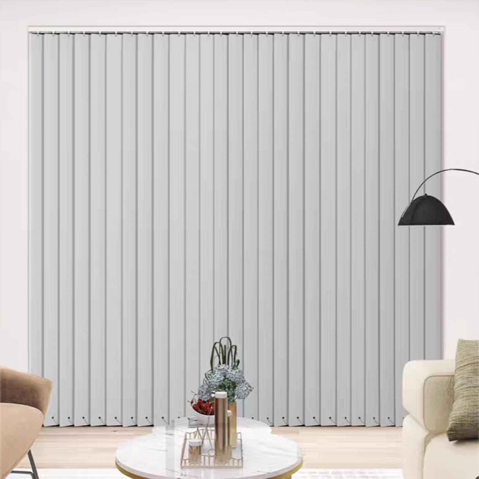 HDEYRSX Blackout Vertical Blinds for Windows,Adjustable Vertical Panel Thermal Insulated Curtains for Living Room,Bedroom,Office,Sliding Doors,with Fitting,Custom (100cm x 160cm)