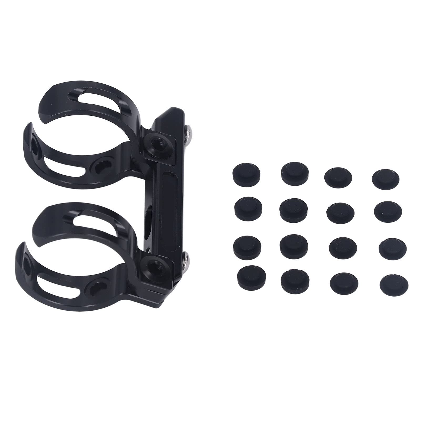 Soporte para Botella de Agua en el Tubo de la Silla de Bicicleta, Adaptador de aleación de Aluminio Plegable para Jaula de Botella de Agua de Bicicleta con Almohadillas Acolchadas,