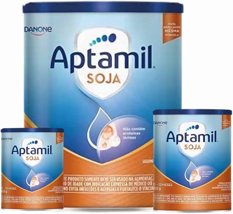 3 Latas - SOJA - Fórmula Infantil Em Pó Danone 800 gr