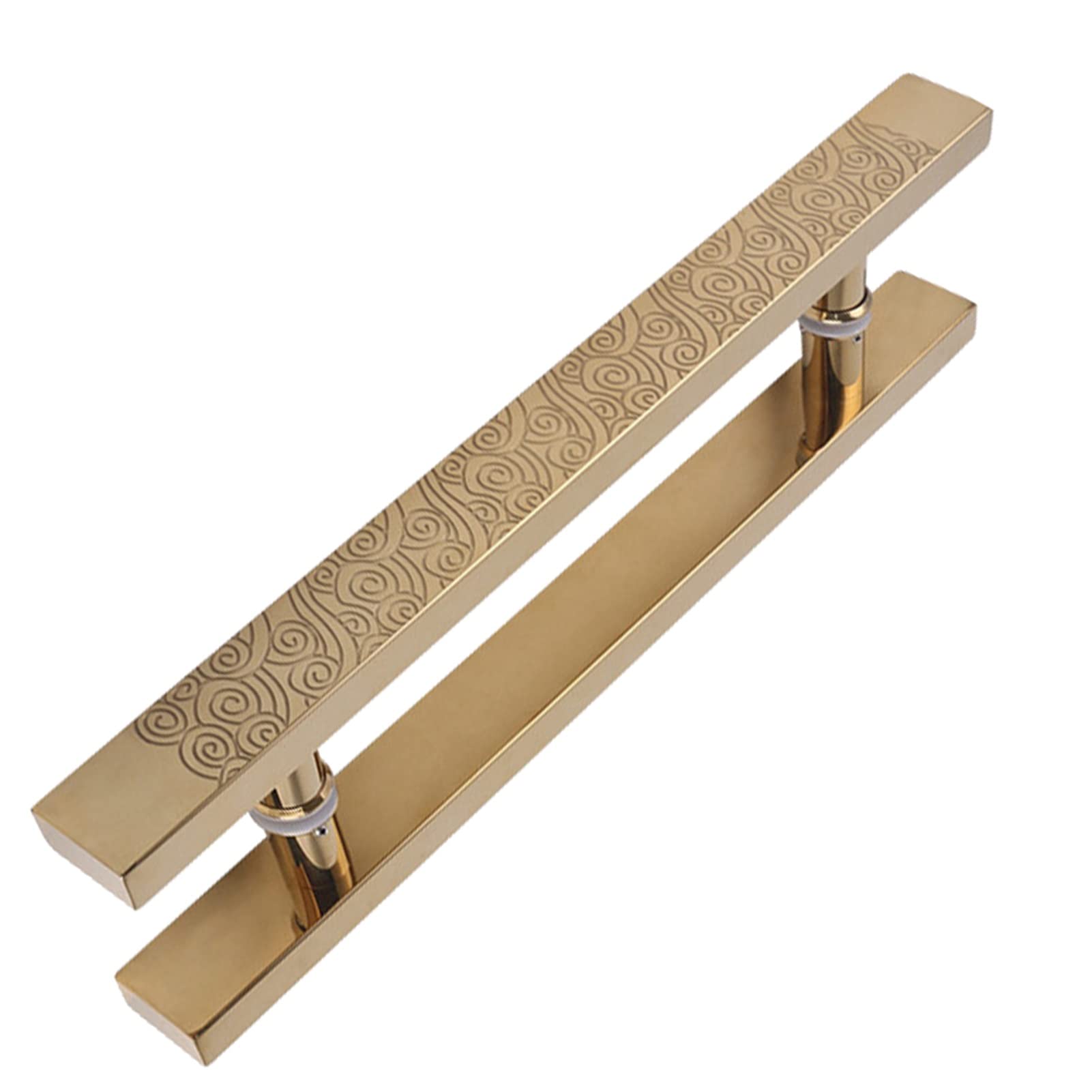 Poignée de porte rustique en acier inoxydable robuste pour entrée design