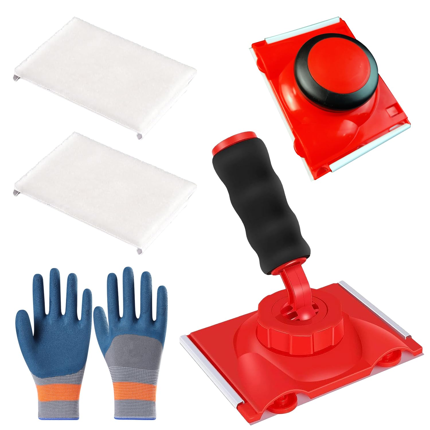 2 Pezzi di Paint Edger Set, Impugnatura Manuale e Universale, con Spugna e Guanti di Ricambio, in PU/PP per Un Lavoro Efficiente, per Pareti e Soffitti ad Angolo