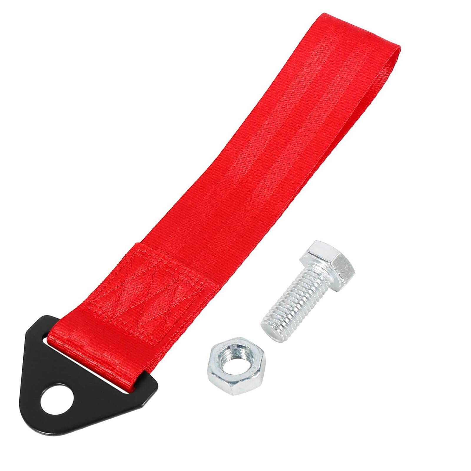 FesFun® Towing Hook Ribbon, Tow Loop Strap, Pull Rope Red- max. 2000kg, Nylon Tow Ropes