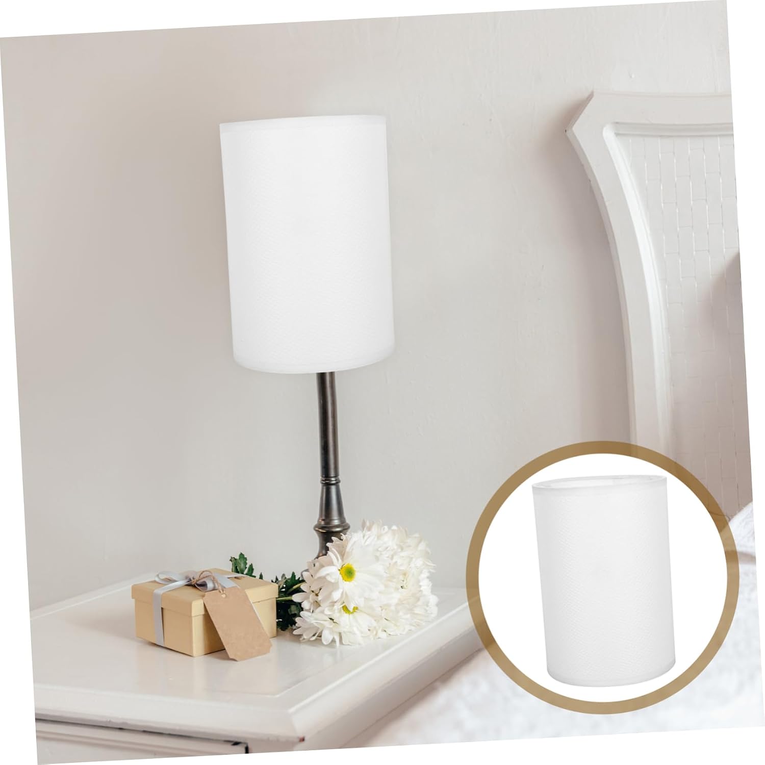 Fabric Lampshade For Table Lamp, Drum Shape, E27 Bedside Lamp Shade, Neutral Linen Replacement, For Bedroom, Living Room, And Accent Lamps Fabric Lampshade Small Lamp Shades Chandelier Light S