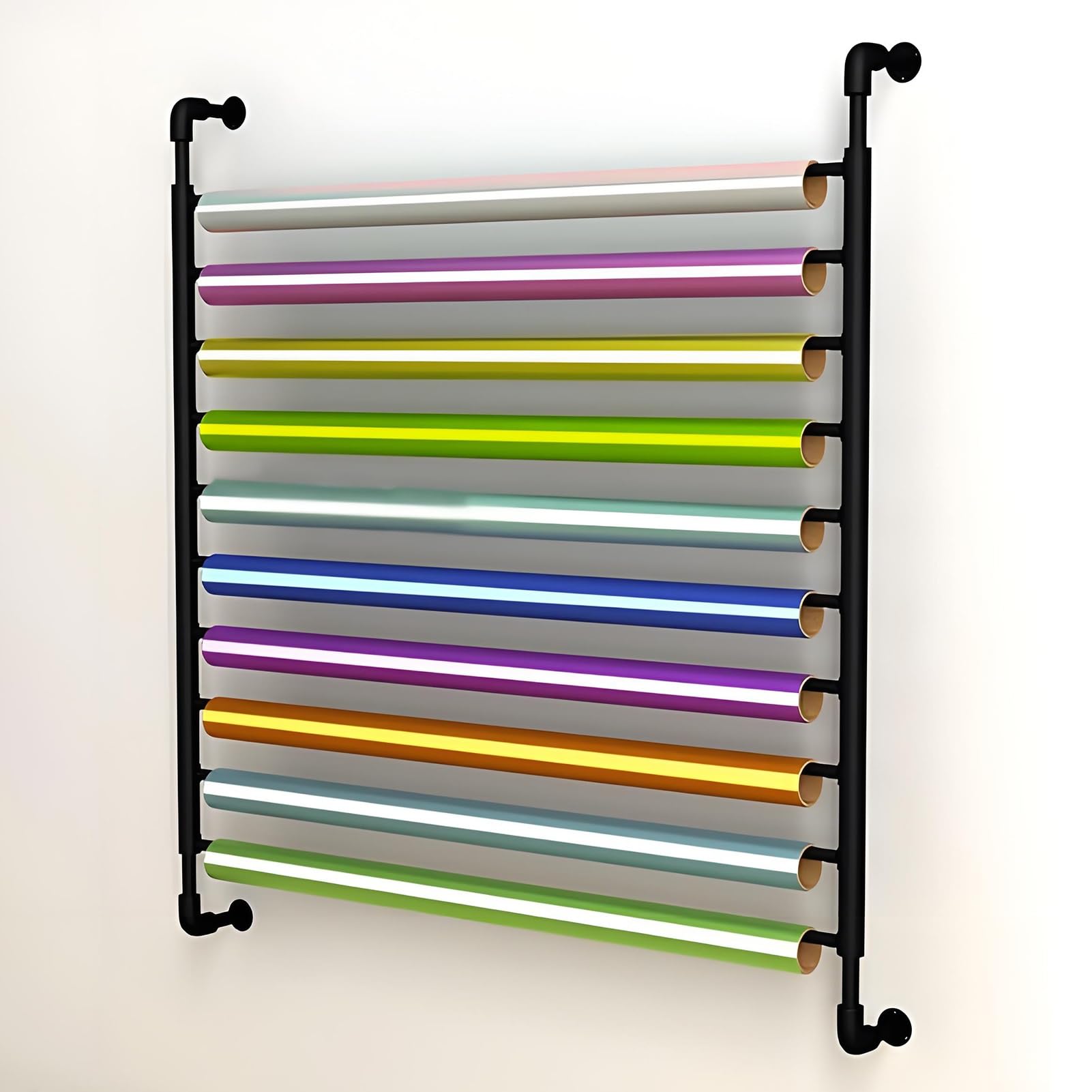 Support mural pour rouleaux de tissu et vinyle réglable YVYKFZD - 150 cm