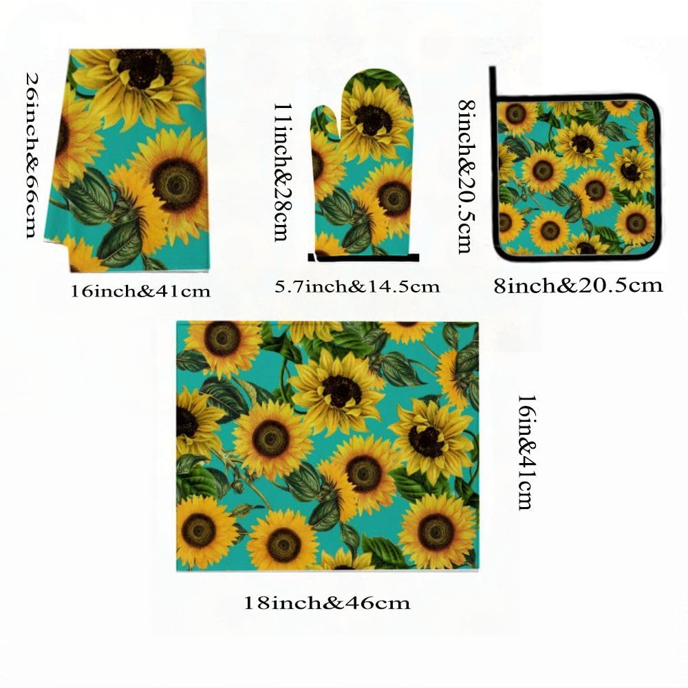9PCS Bella Girasole 2 Cucina Decor e Accessori Set
