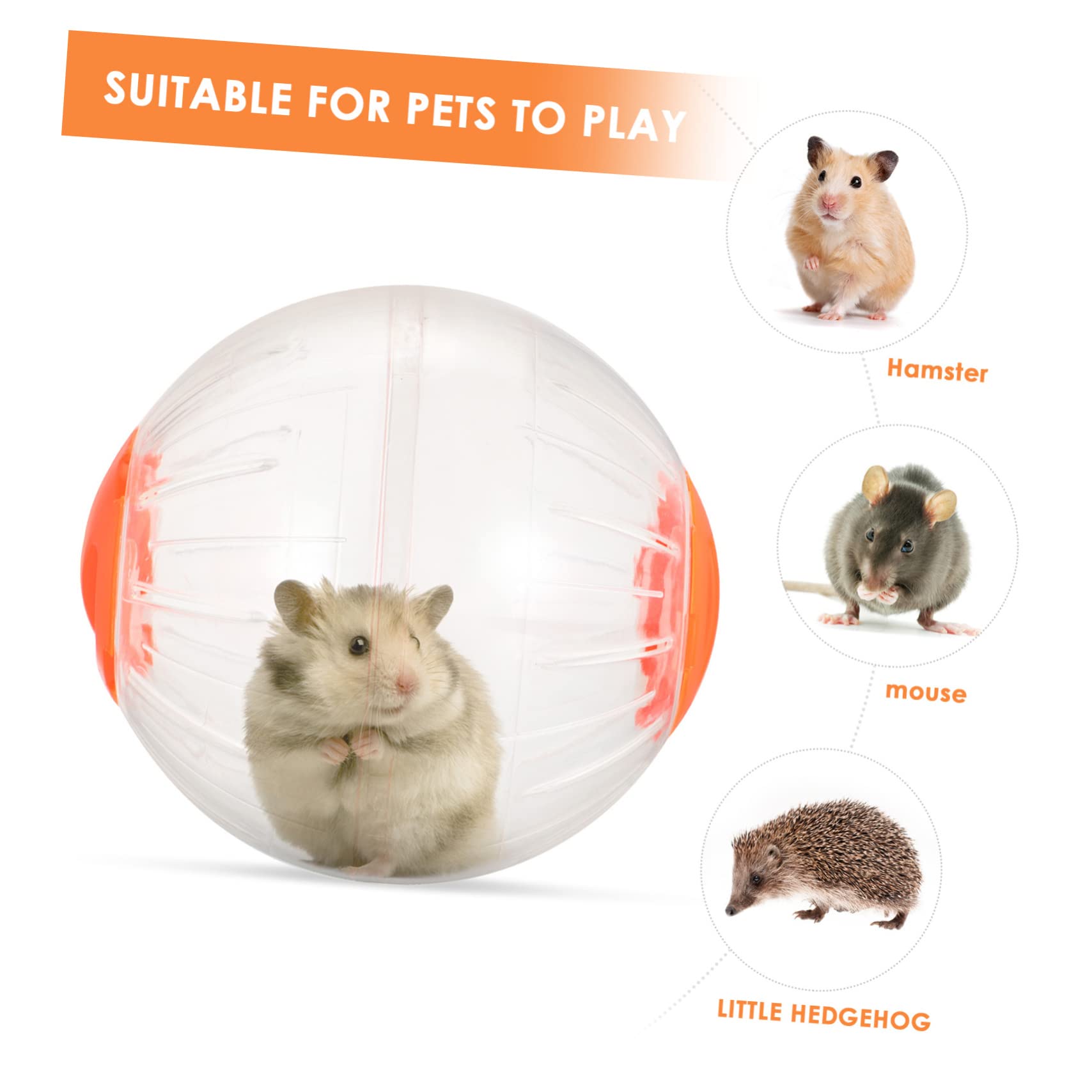minkissy 2stücke Hamster Spielzeug Laufball Für Kleintiere Sicherer Robuster Für Gesunde Bewegung Und Spaß Geeignet Für Hamster Eichhörnchen Und Andere Haustiere Orangefarben -frei