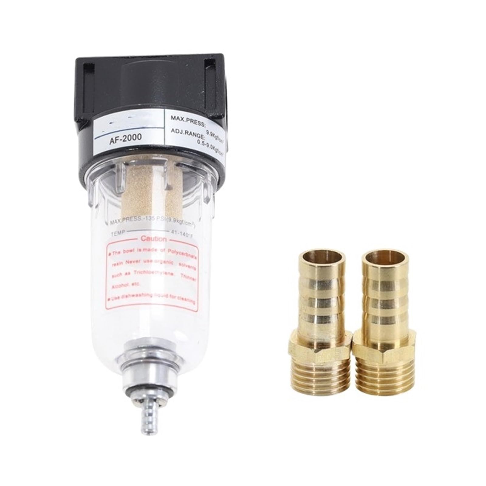 AYNRJKKX AF2000 Pneumatic Parts air Filter Accessories Source Processing Unit for Compressor Oil-Water Separation(AF2000-W-BT-10MM)