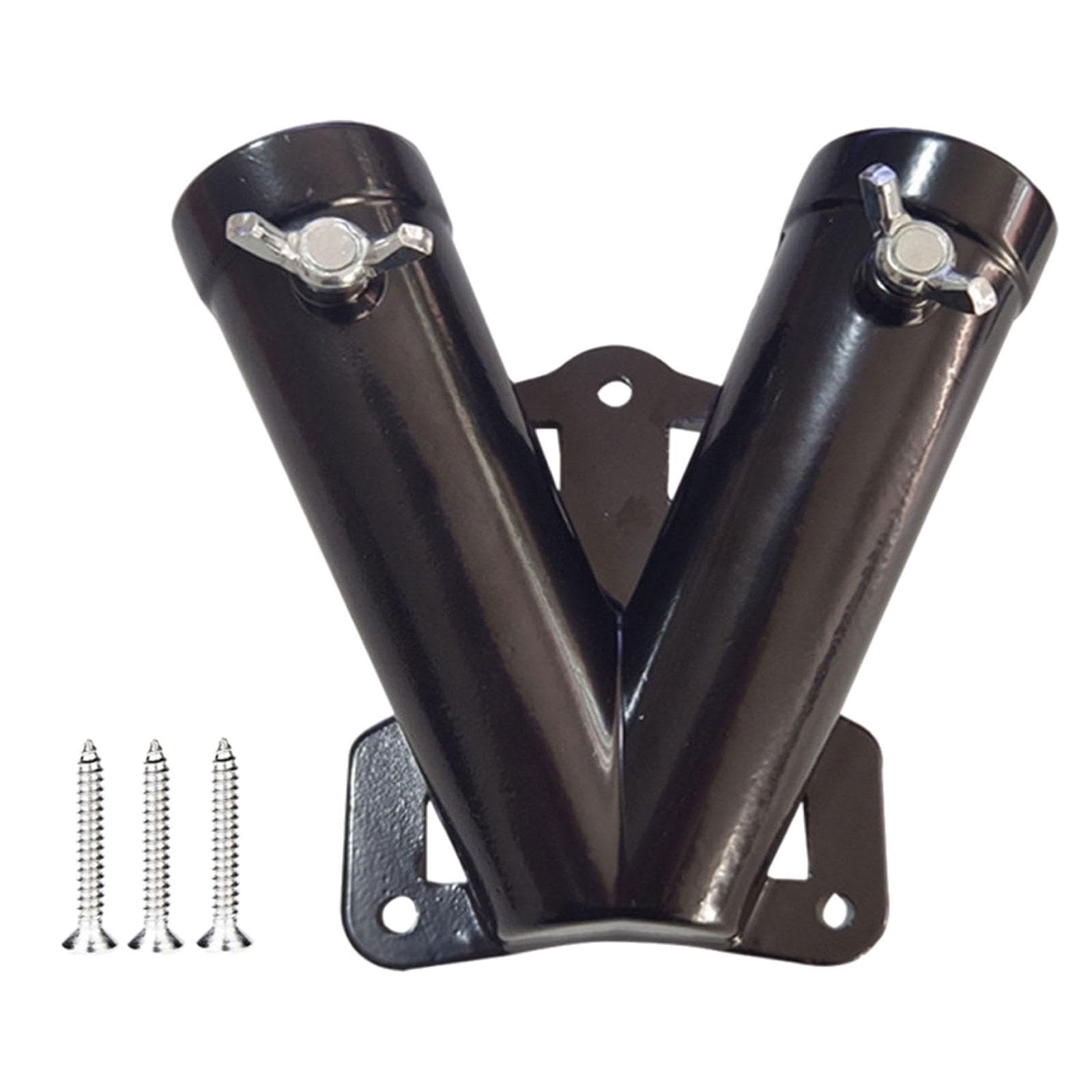Support porte-drapeau double trou en aluminium mural pour balcon et porche