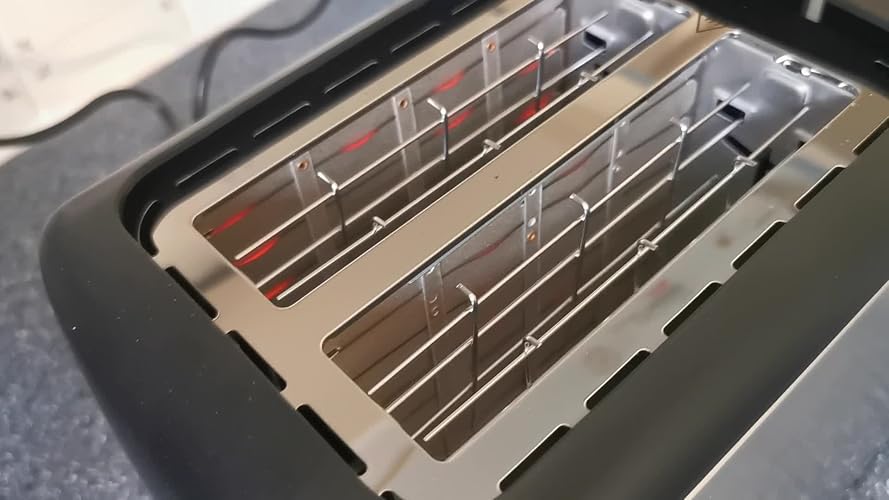 HOMCOM Tostapane per 4 Fette con funzioni multiple e vassoio per le briciole, Nero | Italy