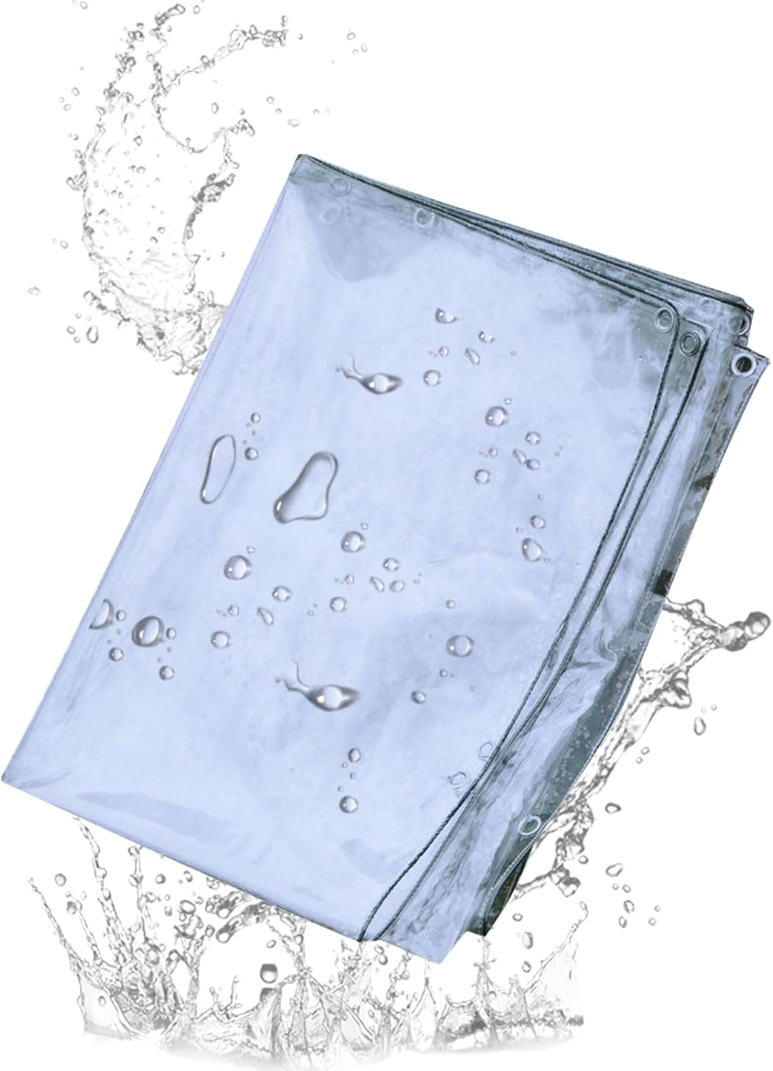 Clear Tarps Heavy Duty PVC Waterproof 13.2x19.8ft, Multipurpose Resistant Tarpaulin, Boat Tarps Covers Without Blocking Light, Waterproof Tarps Outdoor, Clear Poly Tarp