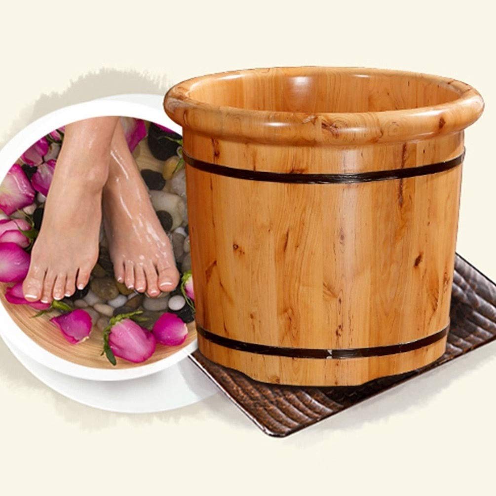 Foot Spa Drewniana beczka z drewnianymi stopami Wanna, Beczka do moczenia stóp, Wanienka do moczenia stóp, Solidne drewniane wiadro do kąpieli stóp, Spa, masaż, sauna. Present
