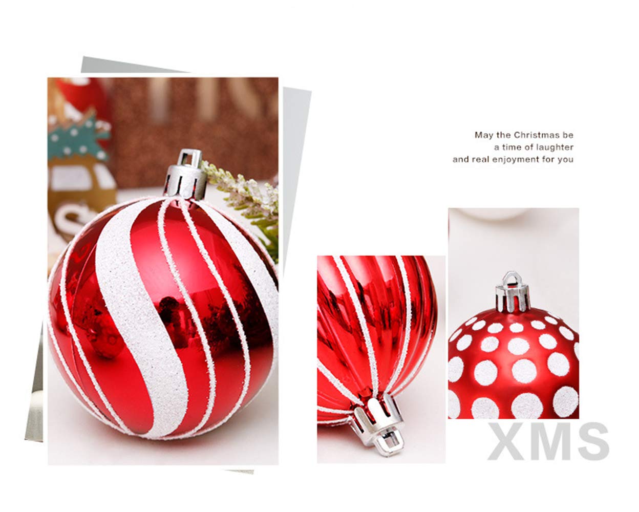 Weihnachtskugeln Gadget Set Christbaumschmuck Kugel Familie Festival Hochzeit Treffen Zusammen Zubehör bruchsicher (30 Stück) 6 cm, 1