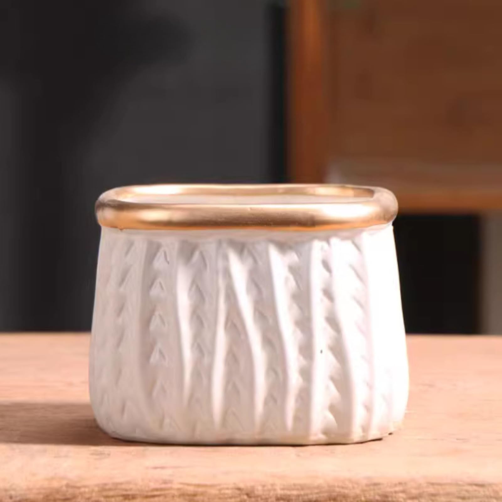 Pot de fleurs en céramique épis de blé 11cm pour bonsaï et décoration table