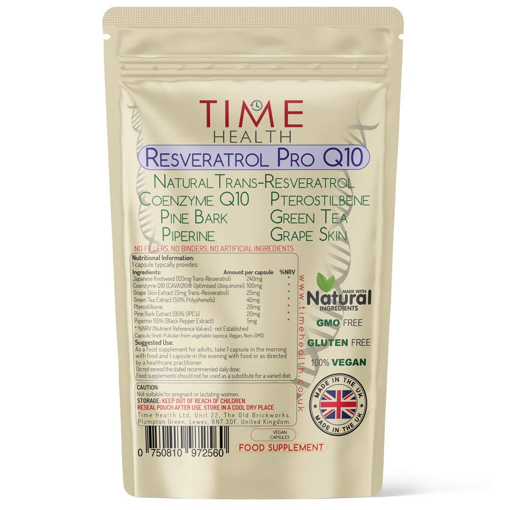 Buy Resveratrol Pro Q10 TransResveratrol, Coenzyme Q10