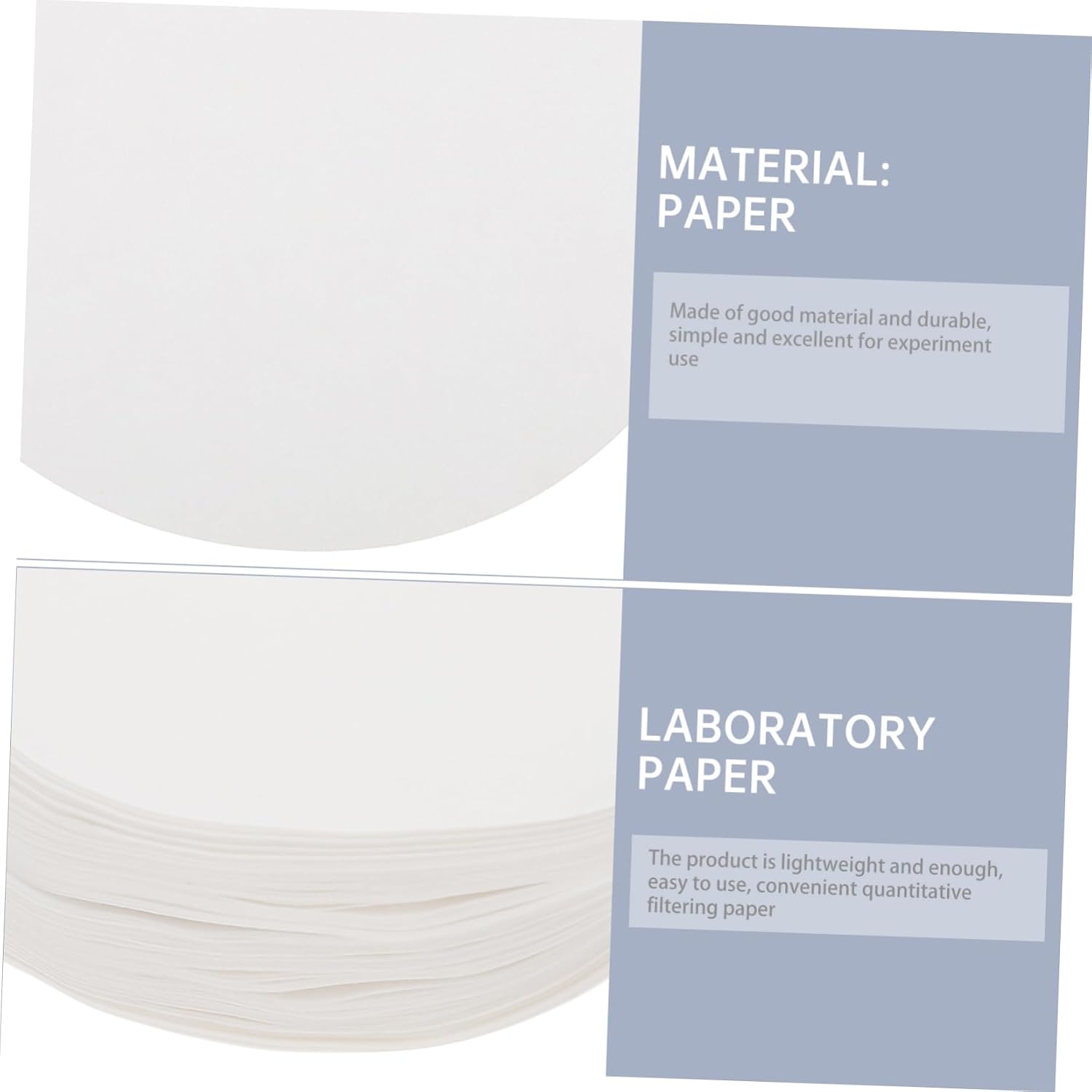 Luxshiny 100sheets Experiment Filter Paper Quantitative Paper Laboratory Water Filter Fast Medium Slow Speed